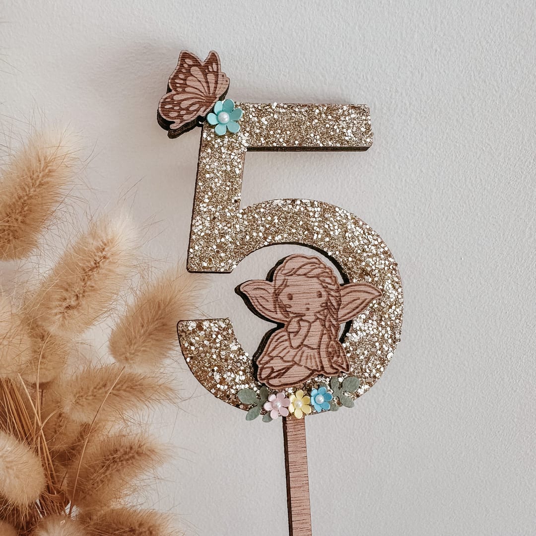 Cake topper chiffre paillette – Image 3