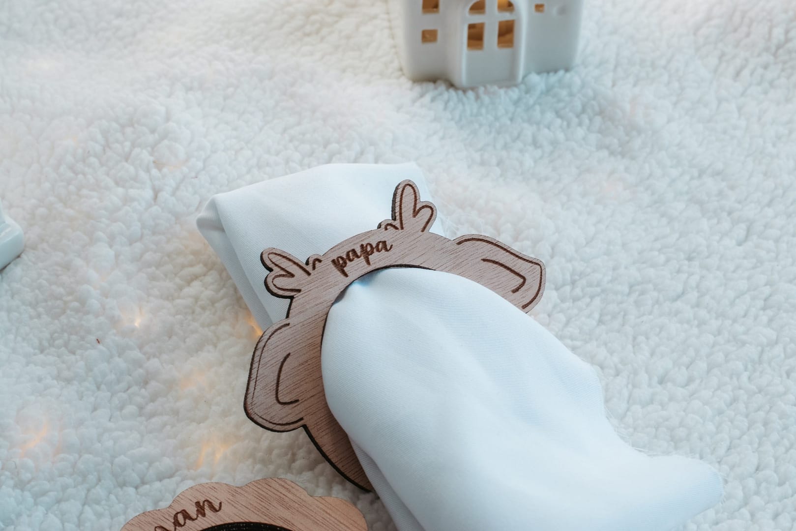 Rond serviette marque place renne – Image 2