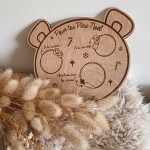Assiette du Père Noël ourson