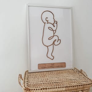Cadre un bébé silhouette