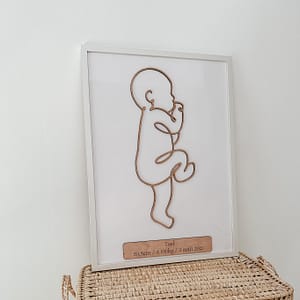 Cadre un bébé silhouette