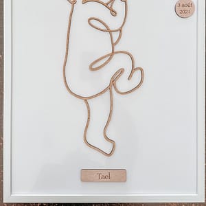 Cadre un bébé silhouette