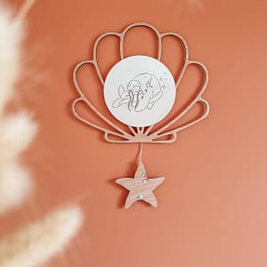 Miroir Veilleuse baleine avec Fleurs