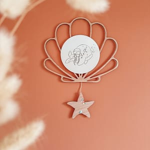 Miroir Veilleuse baleine avec Fleurs