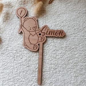 Cake topper Ourson qui s’envole