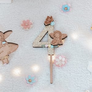 Cake topper chiffre paillette