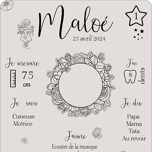 Affiche en bois féerique