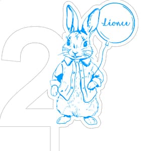 Cake topper lapin