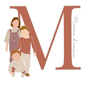 Affiche Maman ou Papa 3 enfants