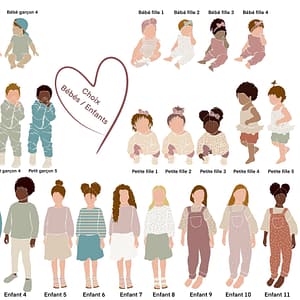 Affiche Maman ou Papa d’amour 2 enfants
