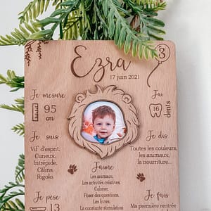 Affiche en bois Lion