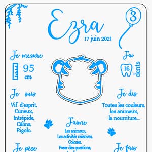Affiche en bois Tigre