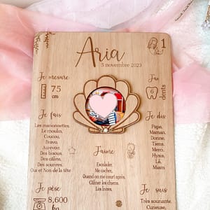 Affiche en bois Sirène