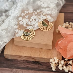 Boucles d’oreilles éventail