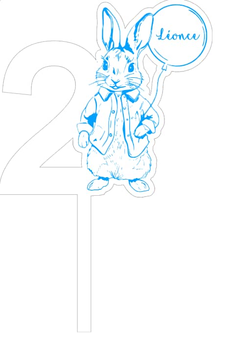 Cake topper lapin