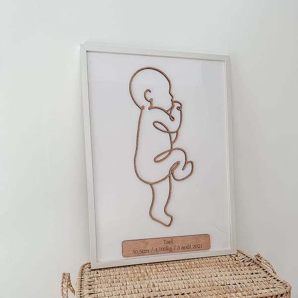 Cadre un bébé silhouette