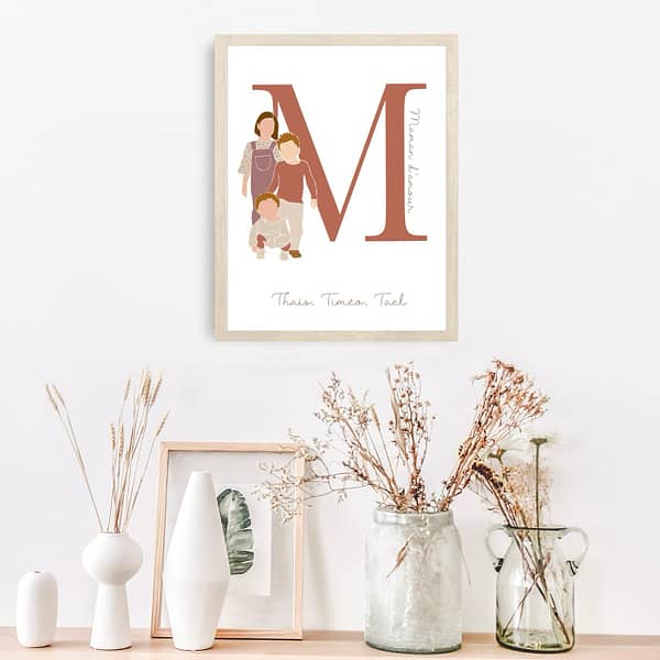 Affiche Maman ou Papa 3 enfants
