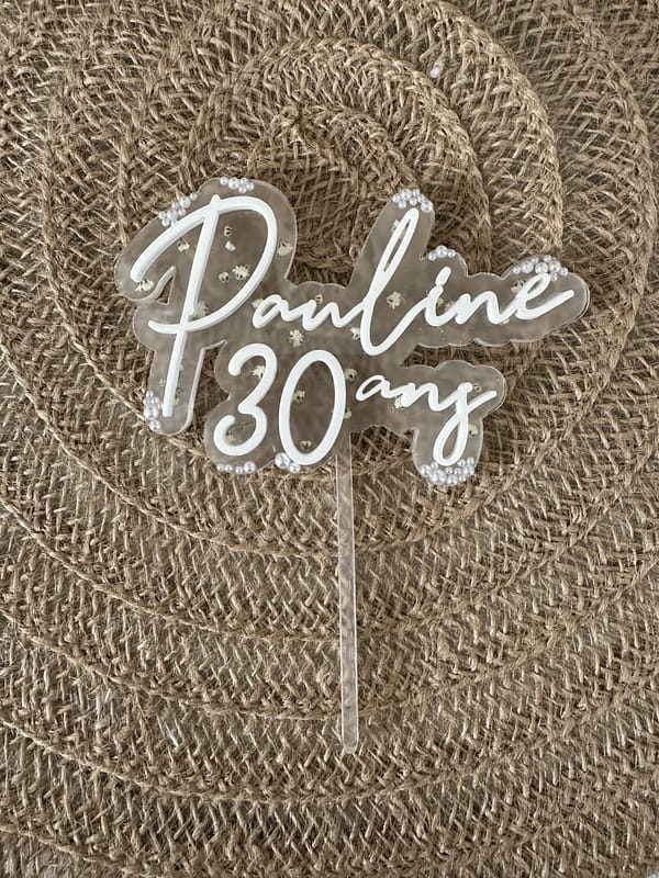Cake topper prénom