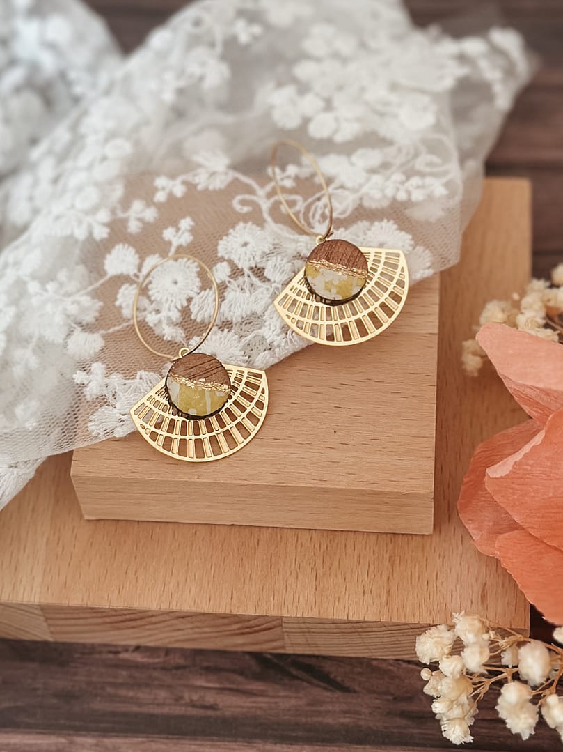 Boucles d'oreilles éventail – Image 8