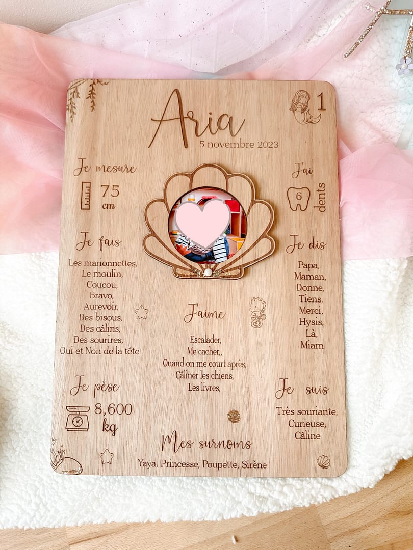 Affiche en bois Sirène