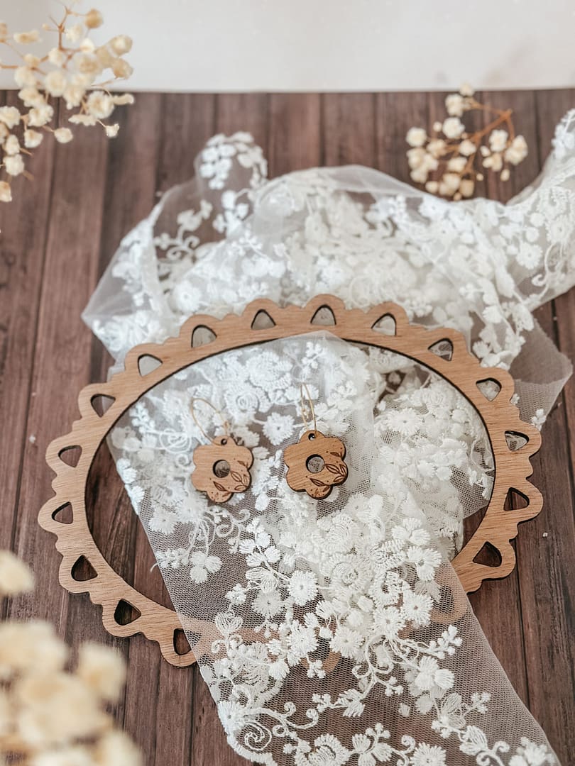 Créoles fleurs graver (Copie) – Image 4