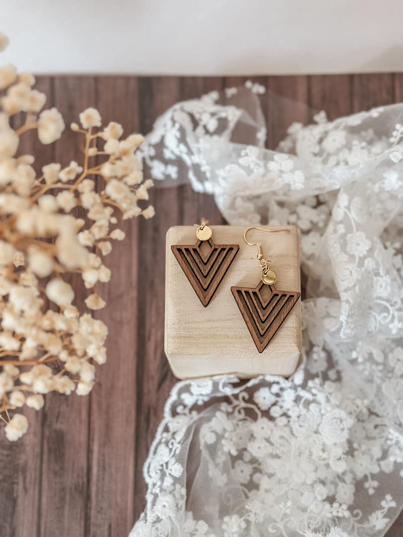 Boucles d'oreilles triangle – Image 2