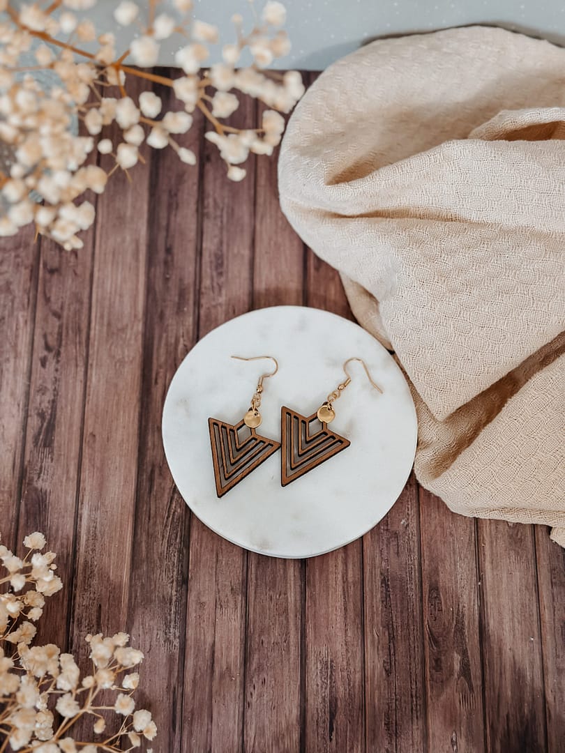 Boucles d'oreilles triangle – Image 3