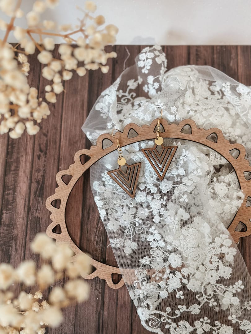 Boucles d'oreilles triangle – Image 4