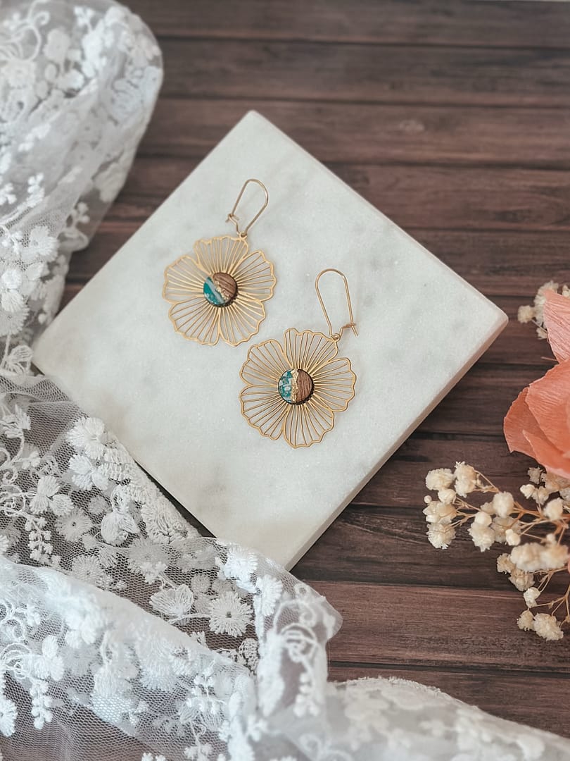 Boucles d'oreilles Fleuris