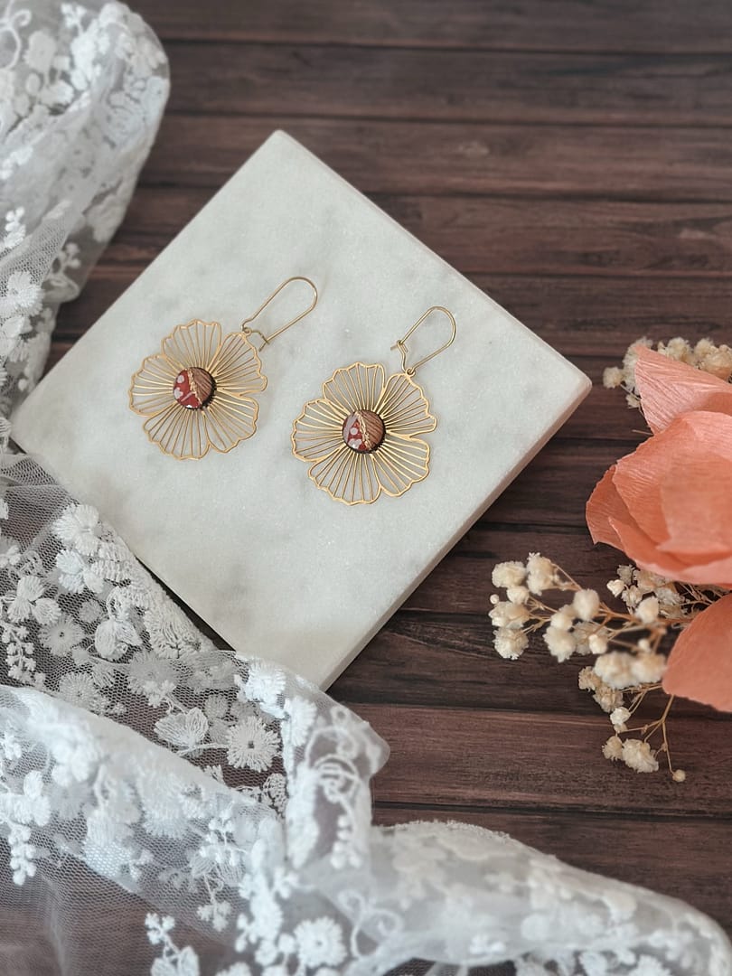 Boucles d'oreilles Fleuris – Image 2