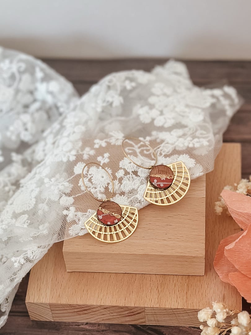 Boucles d'oreilles éventail – Image 7