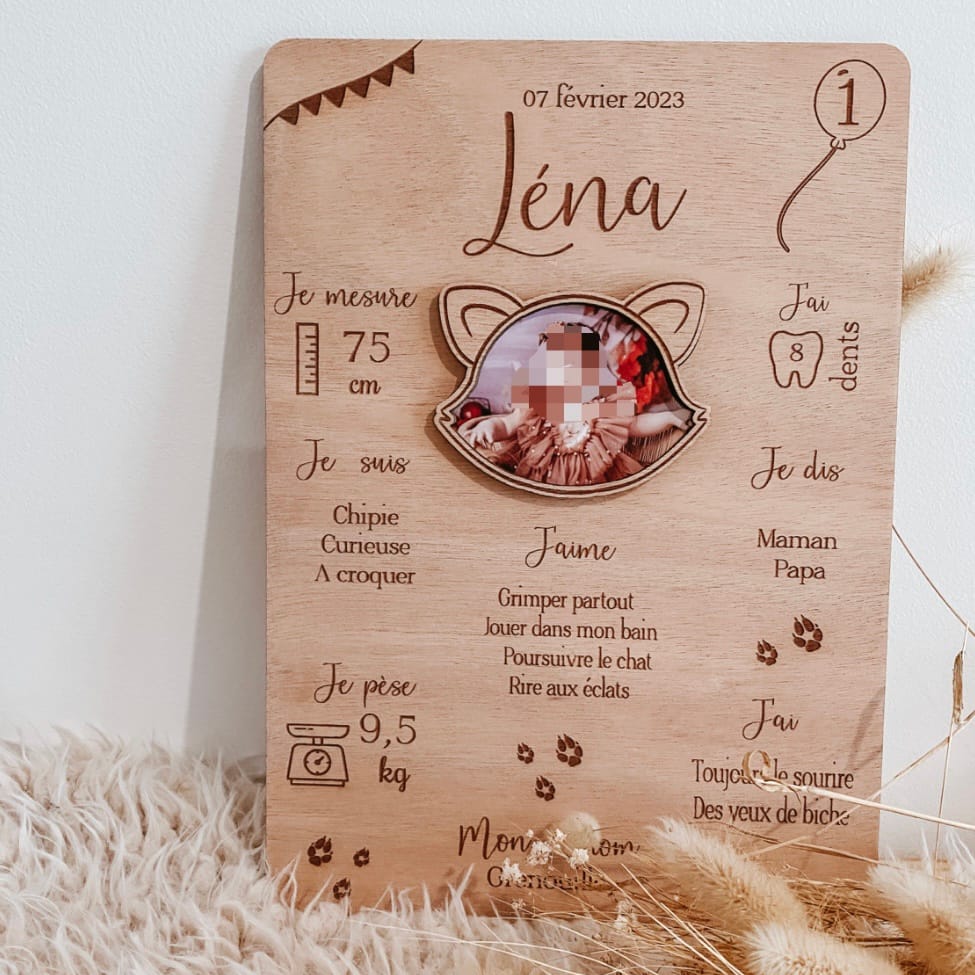 Affiche en bois Renard